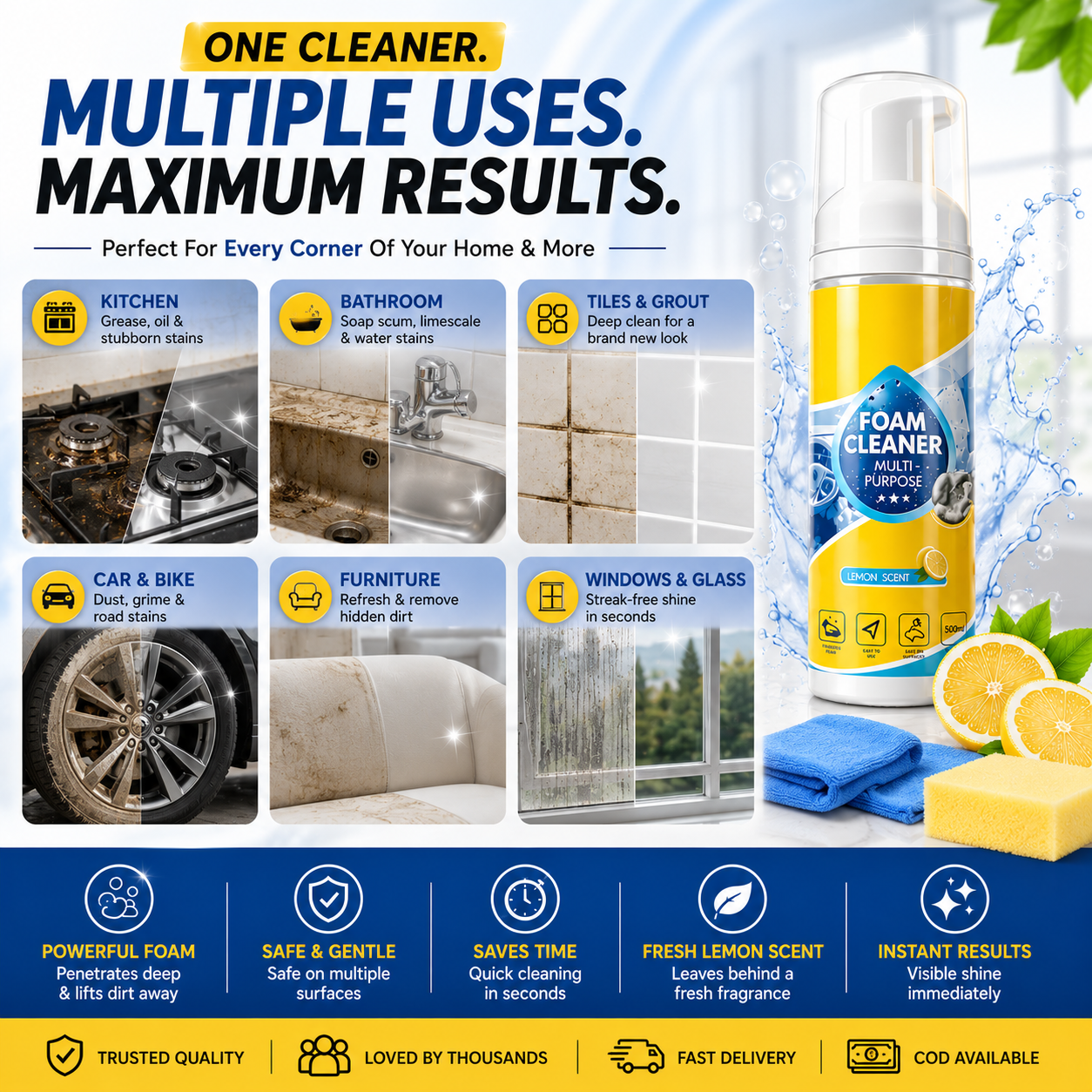 All in One Multi-Purpose Stain Remover - Buy 1 Get 1 Free