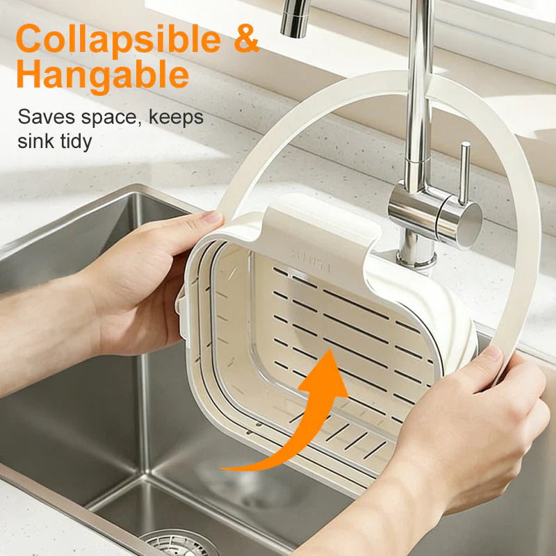 Collapsible Sink Strainer Basket & Sponge Holder Pack of 1