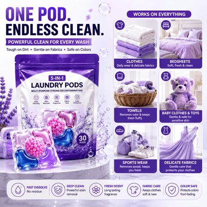 Multi-purpose Strong Decontamination Detergent Cloth Washing pod