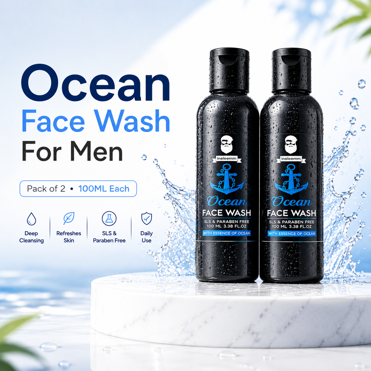 Ocean Face Wash for Men 100 ML (Pack Of 2)
