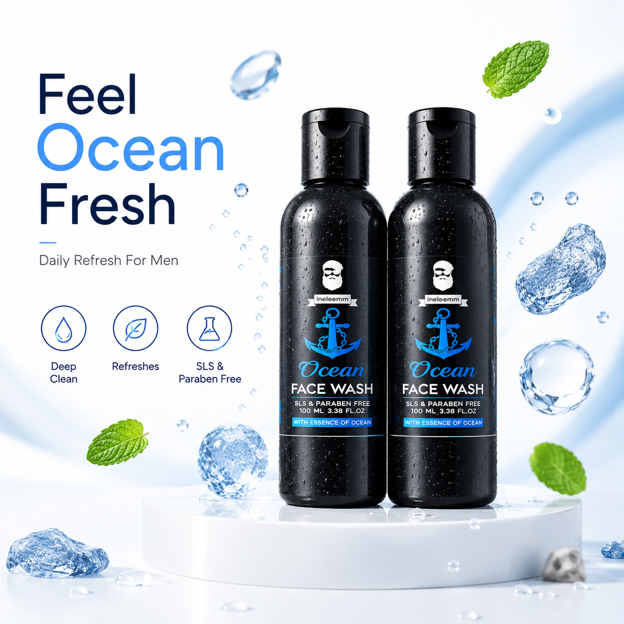 Ocean Face Wash for Men 100 ML (Pack Of 2)