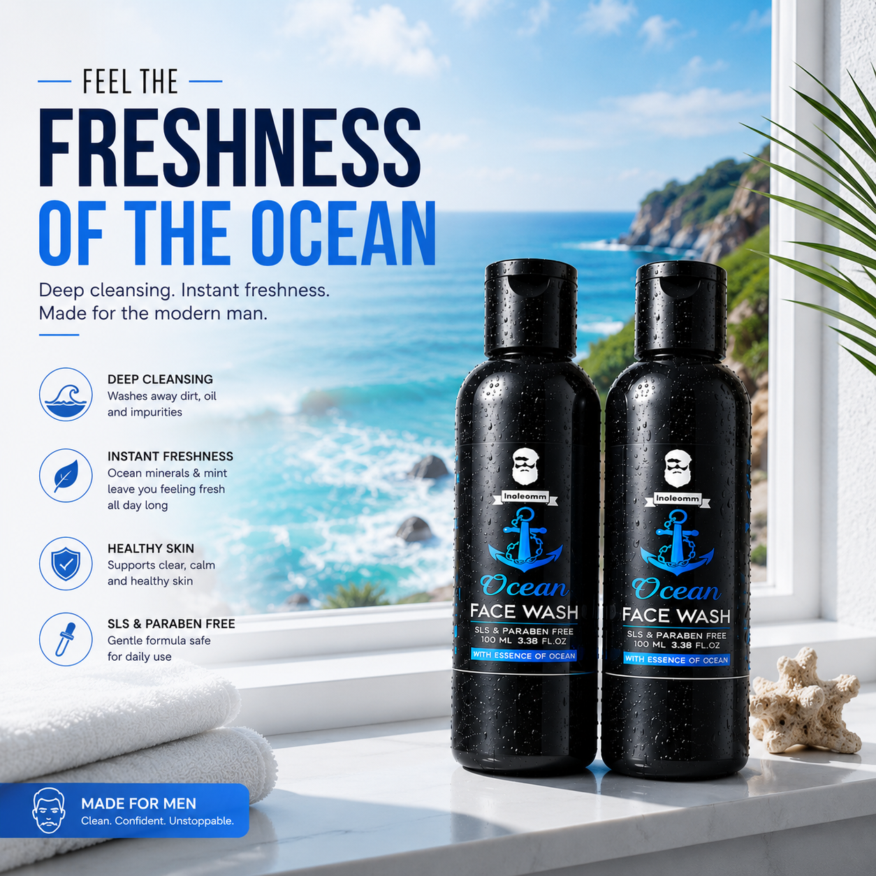 Ocean Face Wash for Men 100 ML (Pack Of 2)