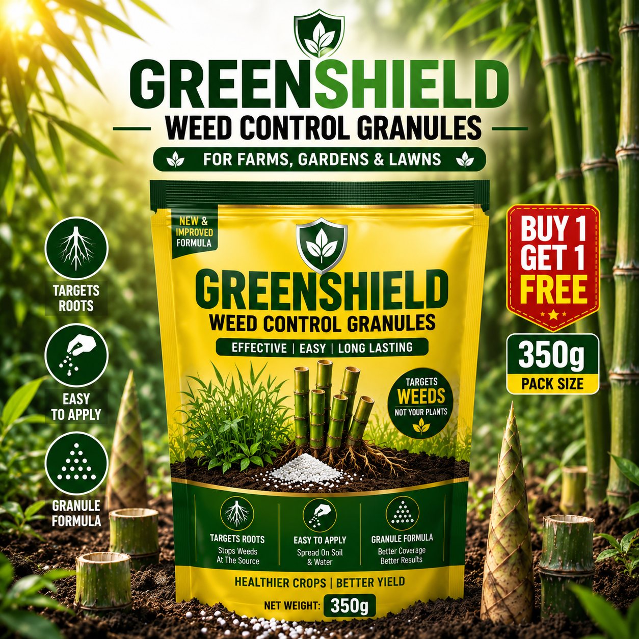 GreenShield Weed Control Granules | 🔥BUY 1 GET 1 FREE🔥