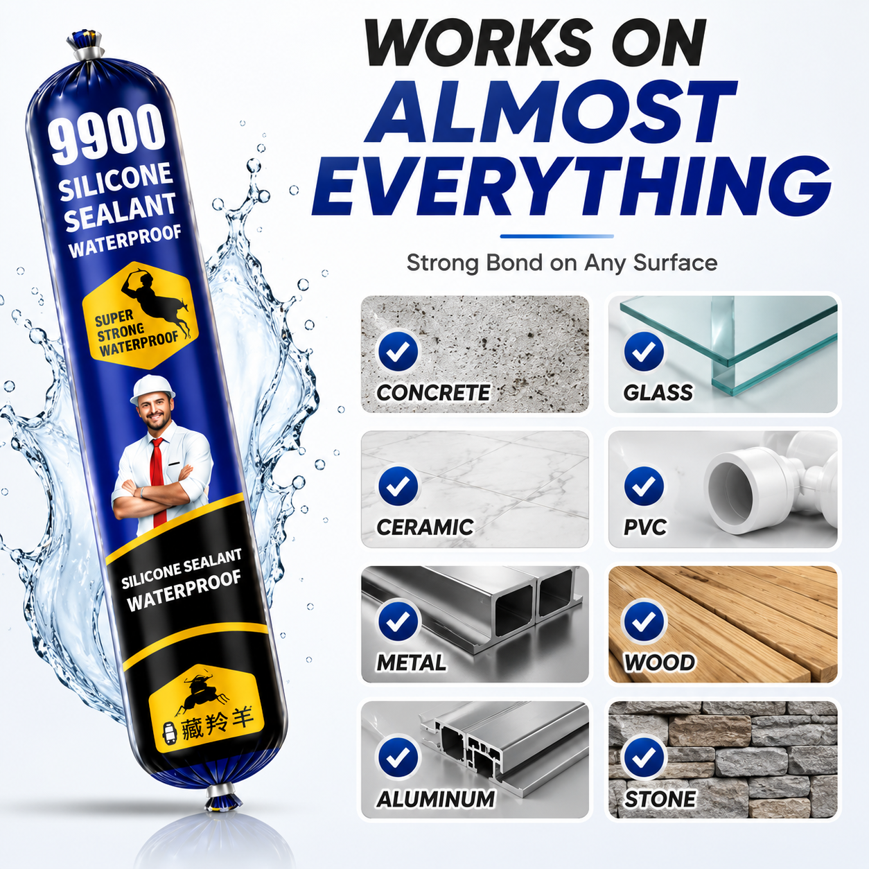 Waterproof Silicone Sealant Adhesive for Roof & Leakage Repair