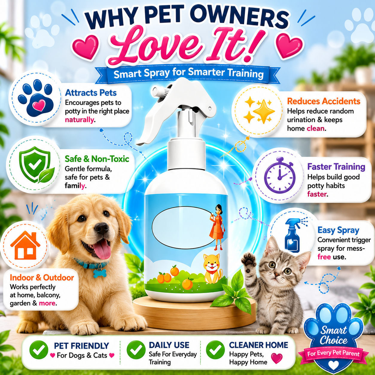 Potty Training Aid Spray For Dogs and Cats