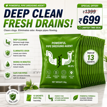 Powerful Pipe Dredging Agent Pack of 13 | 50gm each