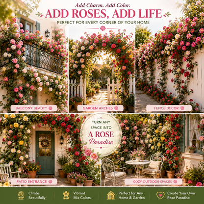 300 Mix Color Climbing Rose Seeds with Free Fertilizer
