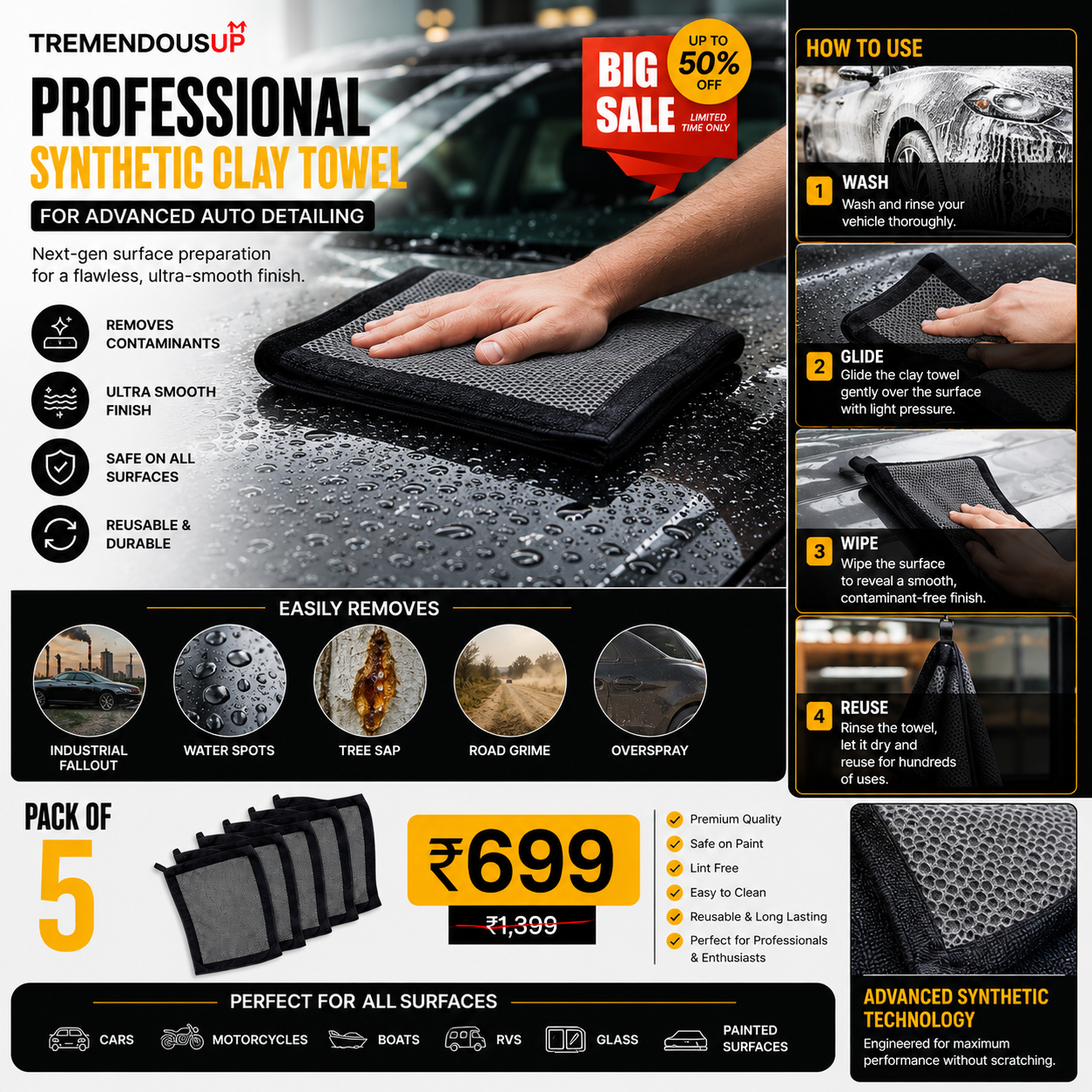 Professional Synthetic Clay Towel