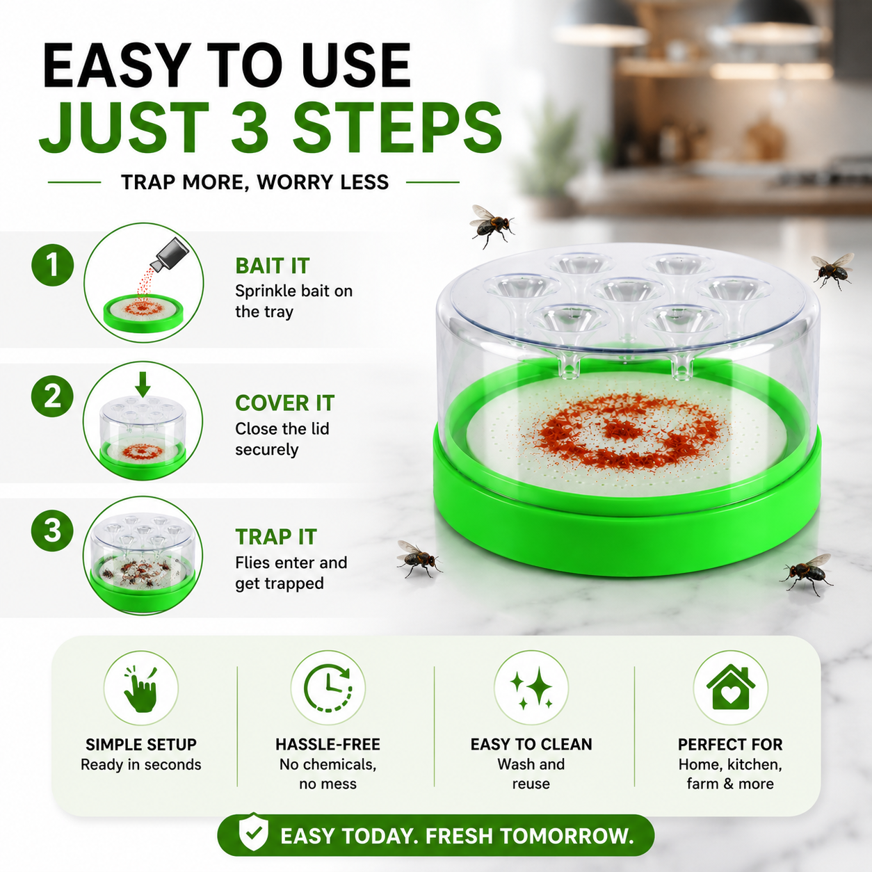 Reusable Non-Electric Fly Trap