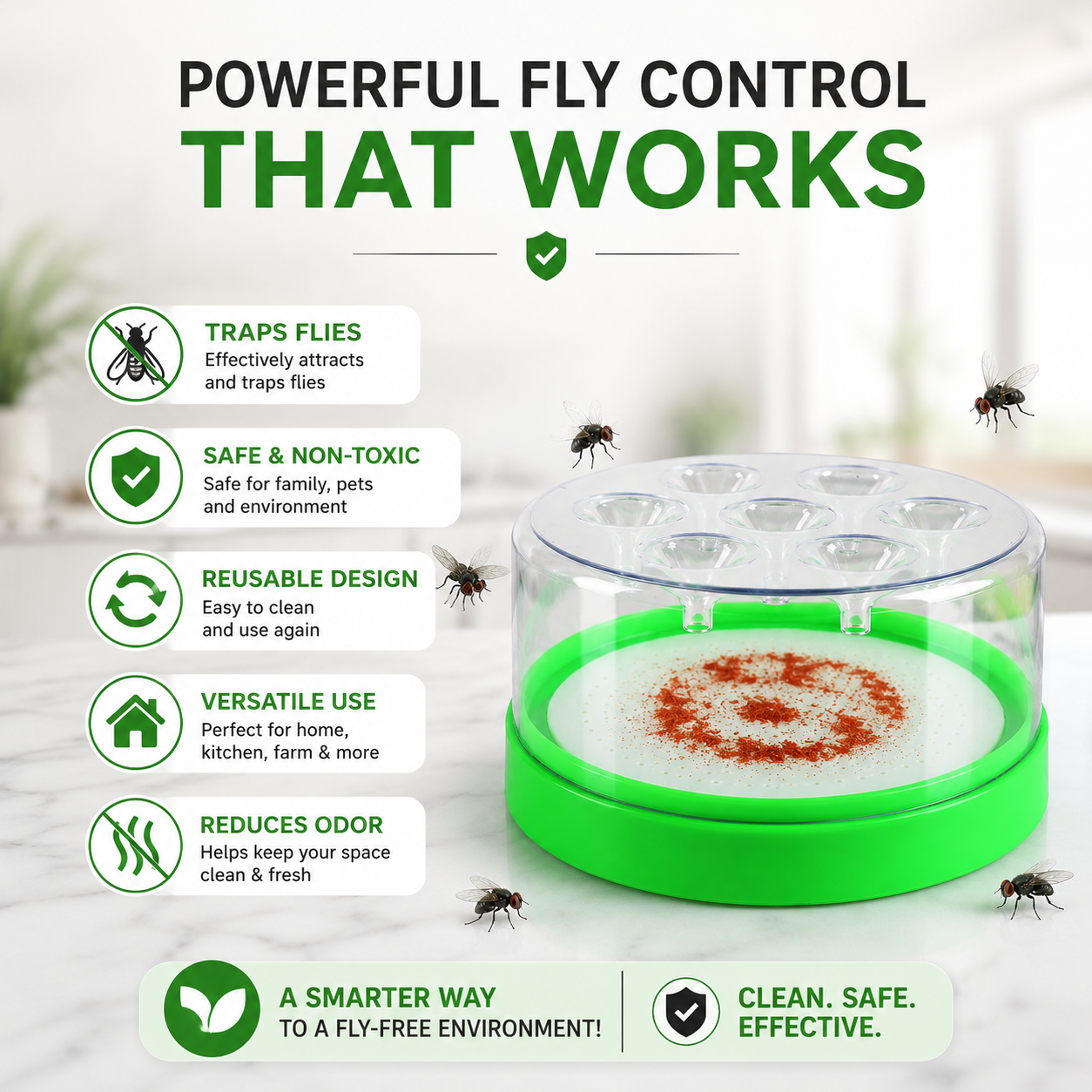 Reusable Non-Electric Fly Trap