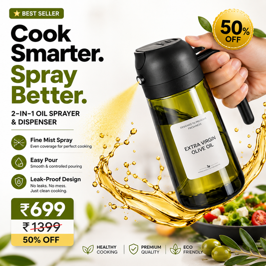2-in-1 Oil Spray Bottle & Dispenser