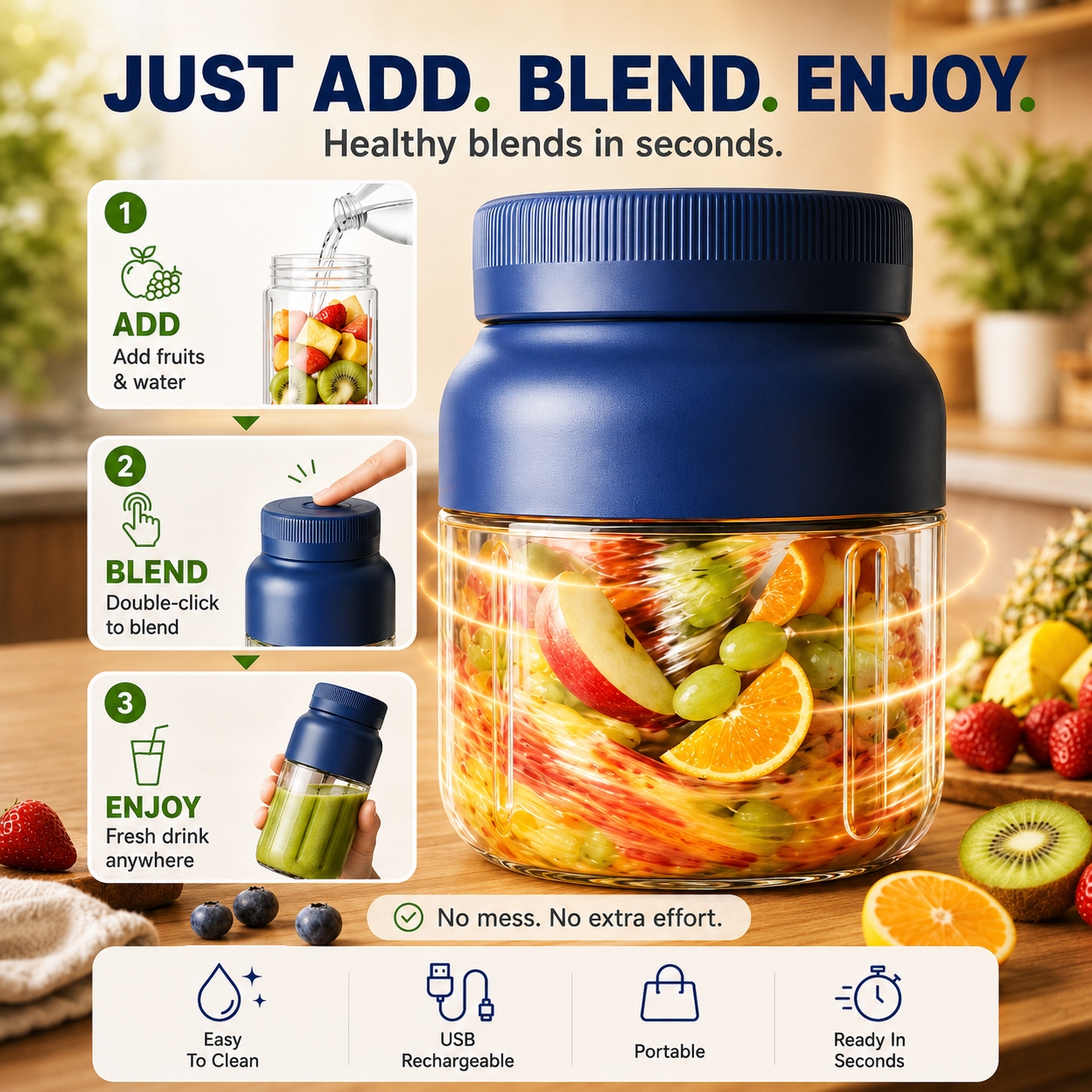 Large Capacity Electric Juicer & Blender