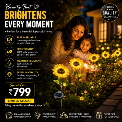 Waterproof Solar Sunflower Lights for Garden