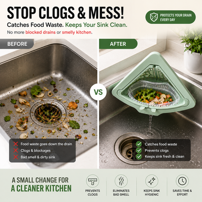 Triangle Sink Strainer & Food Waste Filter Pack of 3