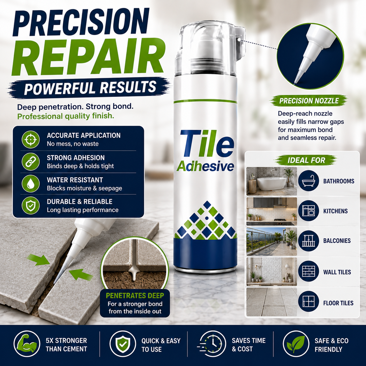 Versatile Powerful Tile Adhesive - Buy 1 Get 1 Free