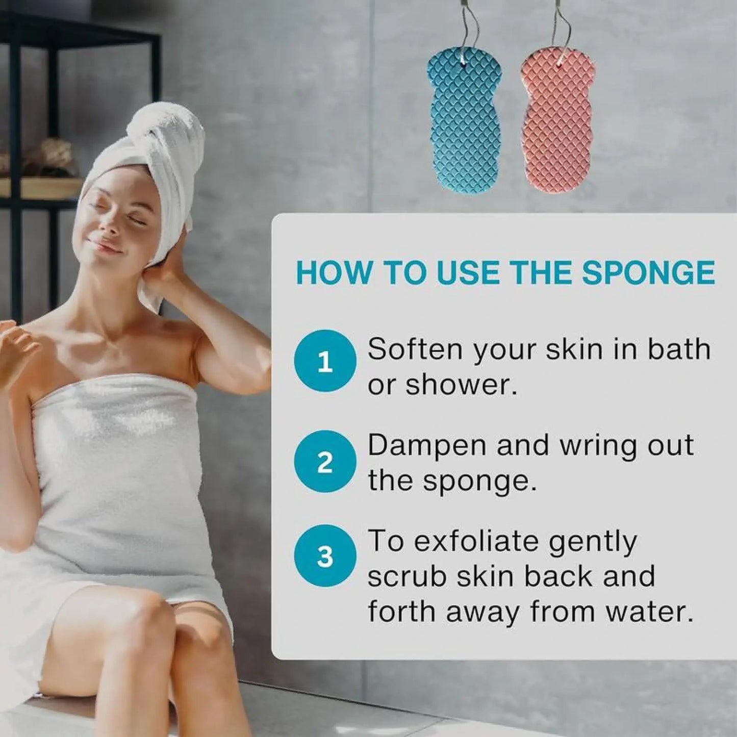 Magic Exfoliating Bath Sponge Skin Friendly and Resuable for Adults and Kids - Pack of 3