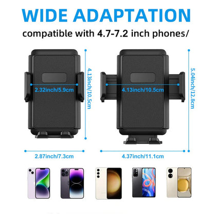 Bendable car phone holder – 360° rotation, one-hand use, strong suction