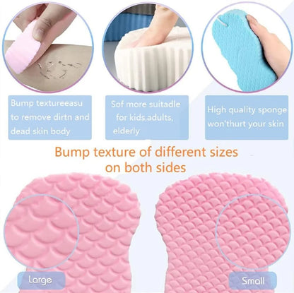 Magic Exfoliating Bath Sponge Skin Friendly and Resuable for Adults and Kids - Pack of 3