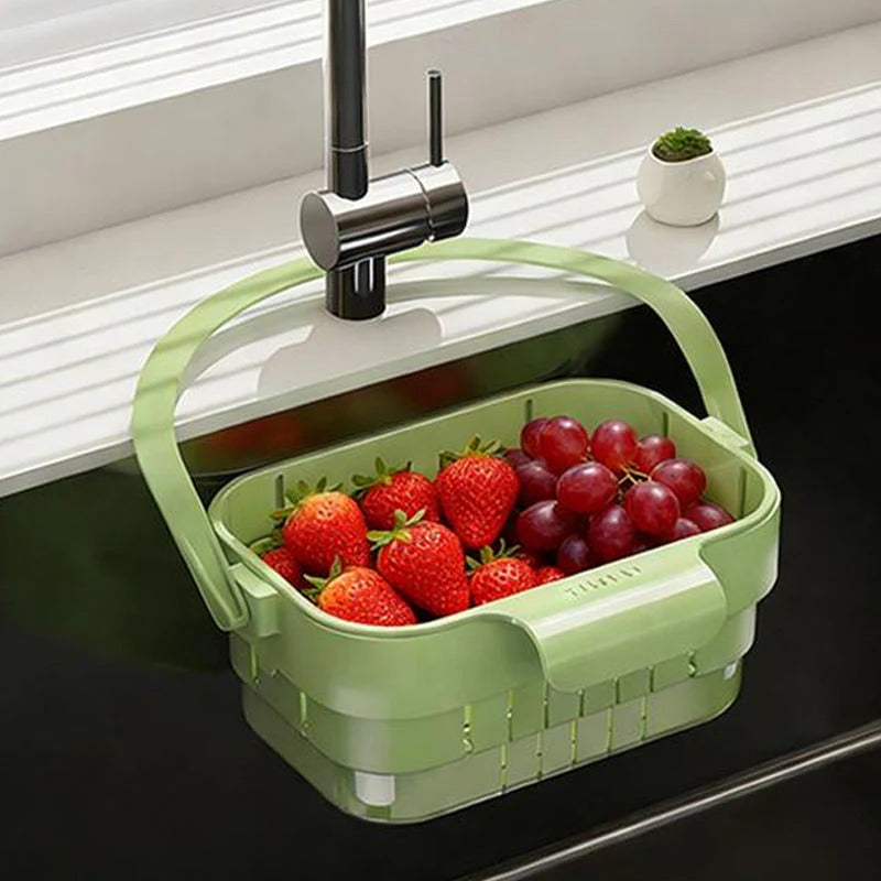 Collapsible Sink Strainer Basket & Sponge Holder Pack of 1