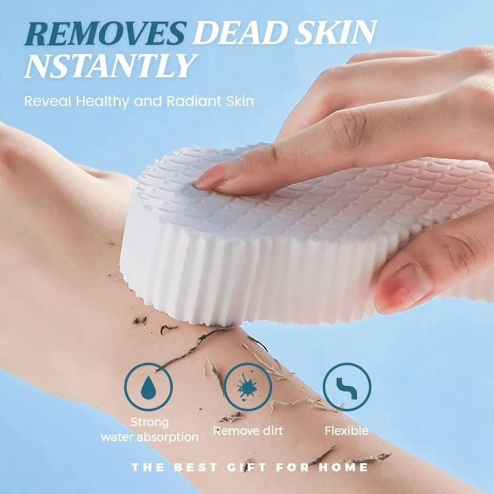 Magic Exfoliating Bath Sponge Skin Friendly and Resuable for Adults and Kids - Pack of 3
