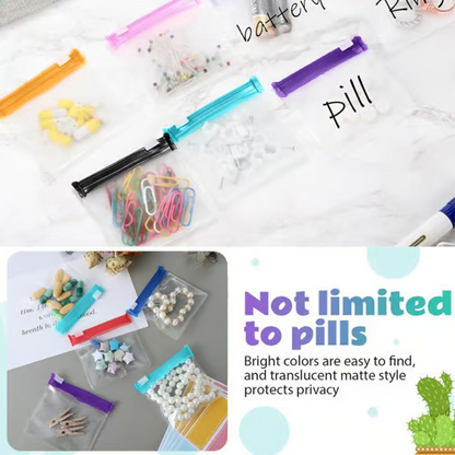 DailyDose™ Clear Zipper Pill Organizer Set – Reusable Portable Medicine Storage Bags