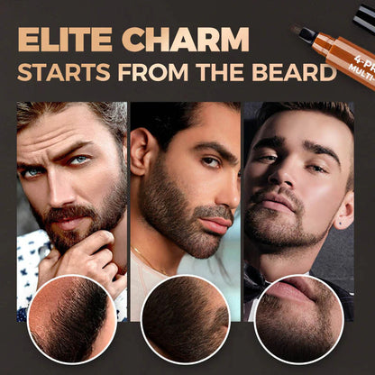 4-Prong Multi-Used Beard Eyebrow & Harline Pen Buy 1 Get 1 Free