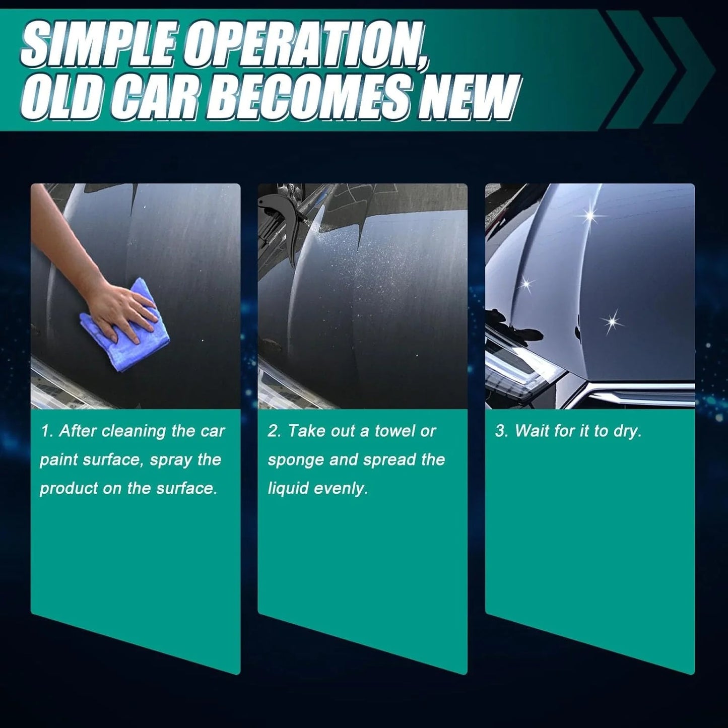 Ceramic Coating Pro for automobiles Instant Shine & Waterless Protection