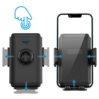 Bendable car phone holder – 360° rotation, one-hand use, strong suction