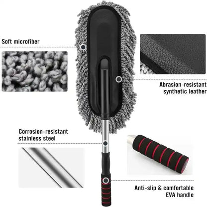 Extendable Microfiber Cleaning Brush and Get Microfiber Roll Wort