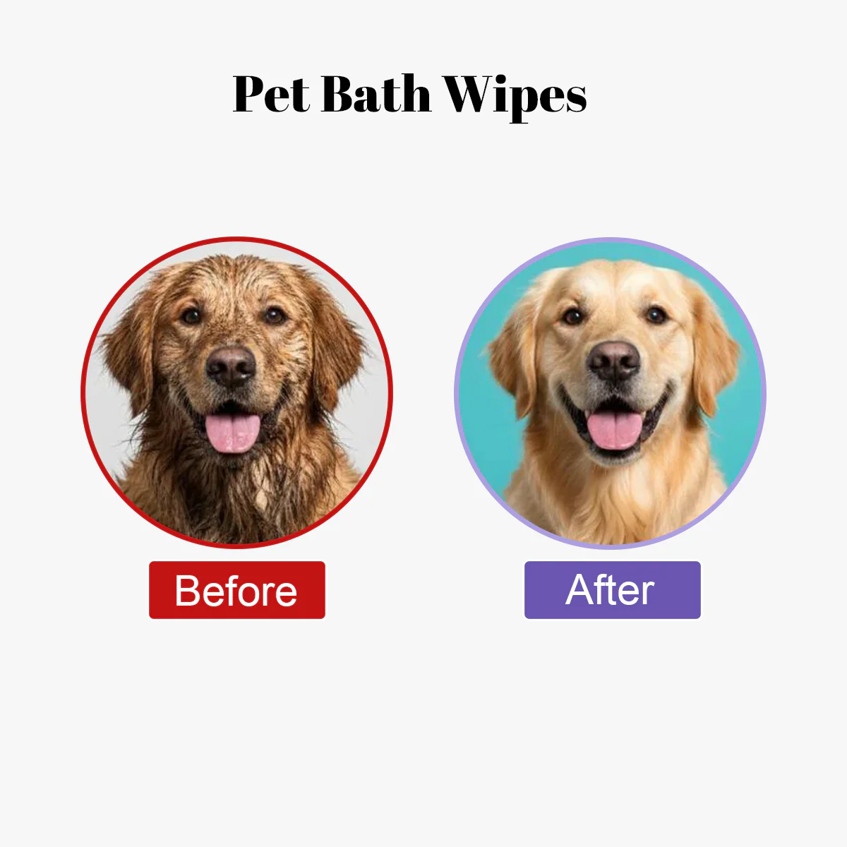 Deodorizing Glove Wipes for Dogs & Cats - Waterless Bath Alternative