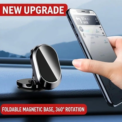 Foldable Magnetic Car Phone Holder 360° Rotating, Adjustable Angle