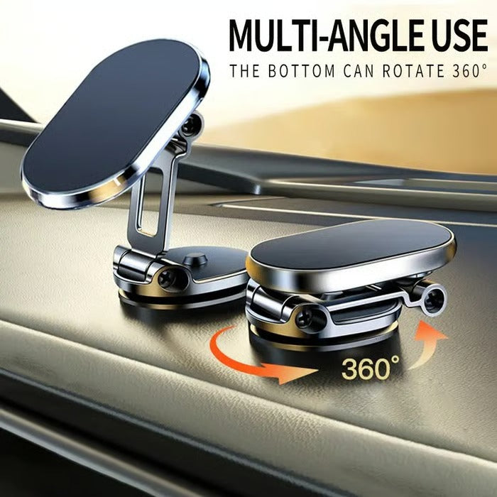 Foldable Magnetic Car Phone Holder 360° Rotating, Adjustable Angle