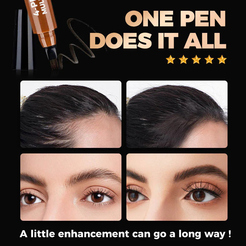 4-Prong Multi-Used Beard Eyebrow & Harline Pen Buy 1 Get 1 Free