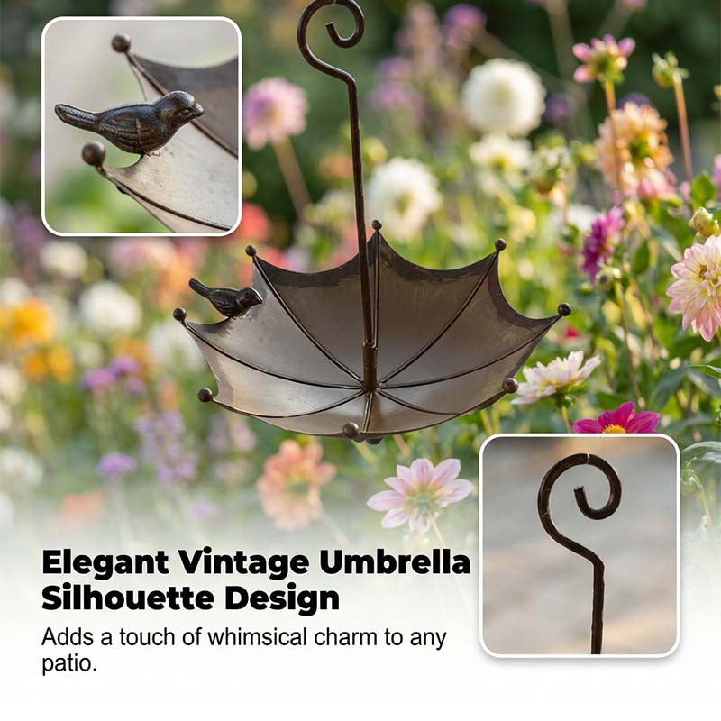 Hanging Umbrella Bird Feeder & Bath Pack of 2