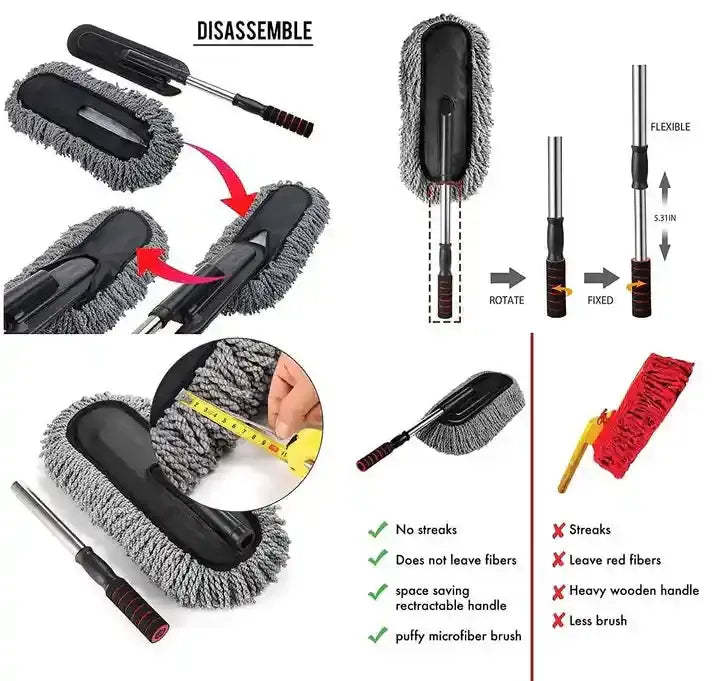 Extendable Microfiber Cleaning Brush and Get Microfiber Roll Wort