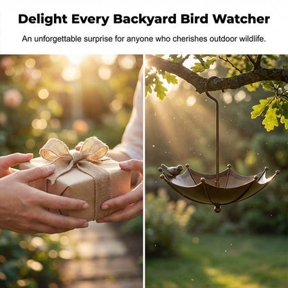 Hanging Umbrella Bird Feeder & Bath Pack of 2