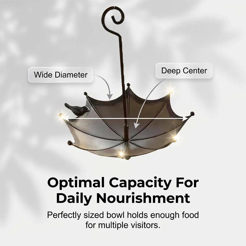 Hanging Umbrella Bird Feeder & Bath Pack of 2